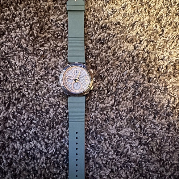 Fossil Women's ES4023 'Modern Pursuit' Chronograph Blue Silicone Watch nice gift - Picture 2 of 6